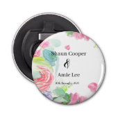 Sweet Waterverf Boho Wedding Button Flesopener (Voorkant)