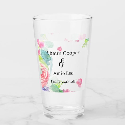 Sweet Waterverf Boho Wedding Glas (Voorkant)