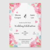 Sweet Waterverf Boho Wedding Uitnodiging Magnetische Uitnodiging (Voorkant)