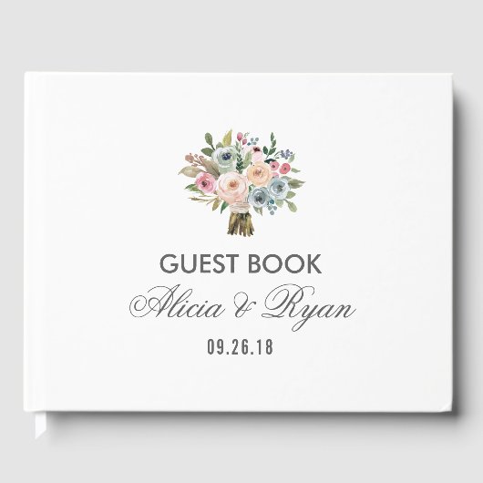 Sweet Waterverf Bouquet | Gastenboek (Voorkant)