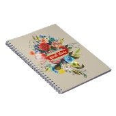 Sweet Waterverf Bouquet - Gepersonaliseerd Notitie Notitieboek (Rechterzijde)