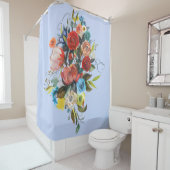 Sweet Waterverf Bouquet Periwinkle  Douchegordijn (In situ)