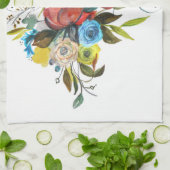 Sweet Waterverf Bouquet Simple White Theedoek (Gevouwen)