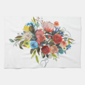 Sweet Waterverf Bouquet Simple White Theedoek (Horizontaal)