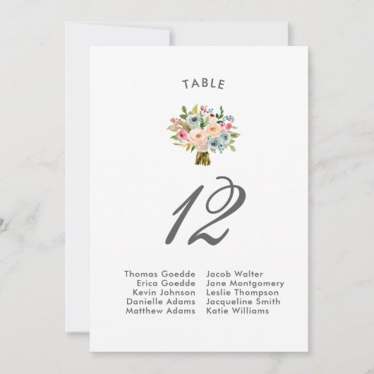 Sweet Waterverf Bouquet | Zitschaart Kaart (Voorkant)