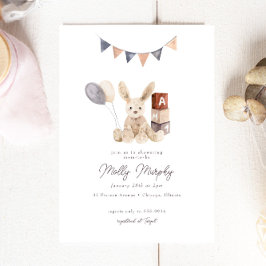 Sweet Waterverf Bunny Baby Speelgoed Baby shower Kaart