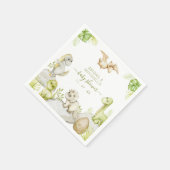 Sweet Waterverf Dinosaur baby shower Servet (Hoek)