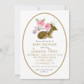 Sweet Waterverf Floral Woodland Boho Baby shower Kaart (Voorkant)