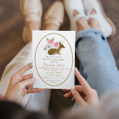 Sweet Waterverf Floral Woodland Boho Baby shower Kaart