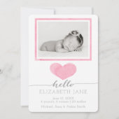 Sweet Waterverf Geboorteaankondiging Aankondiging (Voorkant)