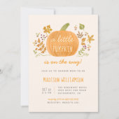 Sweet Waterverf Herfst Little Pumpkin Baby shower Kaart (Voorkant)