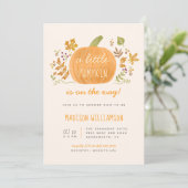 Sweet Waterverf Herfst Little Pumpkin Baby shower Kaart (Staand voorkant)
