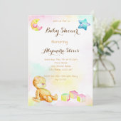 Sweet Waterverf Hoger Baby shower Kaart (Staand voorkant)