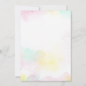 Sweet Waterverf Hoger Baby shower Kaart (Achterkant)