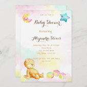 Sweet Waterverf Hoger Baby shower Kaart (Voorkant / Achterkant)