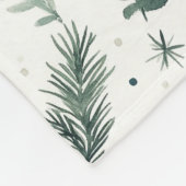 Sweet Waterverf Kerstgroen Monogrammed Fleece Deken (Hoek)