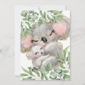Sweet Waterverf Koala Unisex Baby shower Kaart (Achterkant)