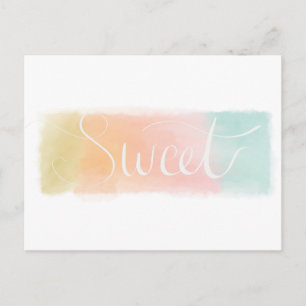 Sweet Waterverf Pastel Briefkaart