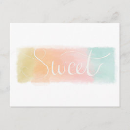Sweet Waterverf Pastel Briefkaart
