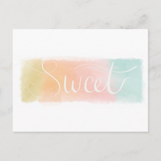 Sweet Waterverf Pastel Briefkaart (Voorkant)