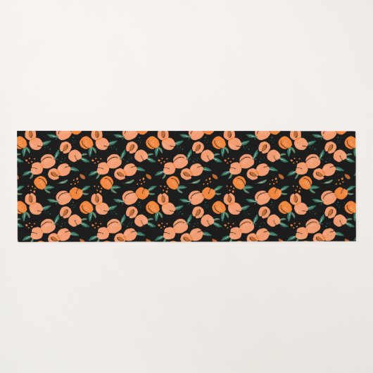 Sweet Waterverf Peach Patroon | Monogram Yoga Mat (Achterkant (horizontaal))