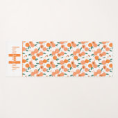 Sweet Waterverf Peach Patroon | Monogram Yoga Mat (Voorkant (horizontaal))