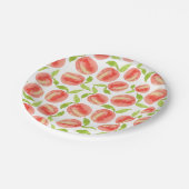 Sweet Waterverf Peach Patroon Papieren Bordje (Gekanteld)