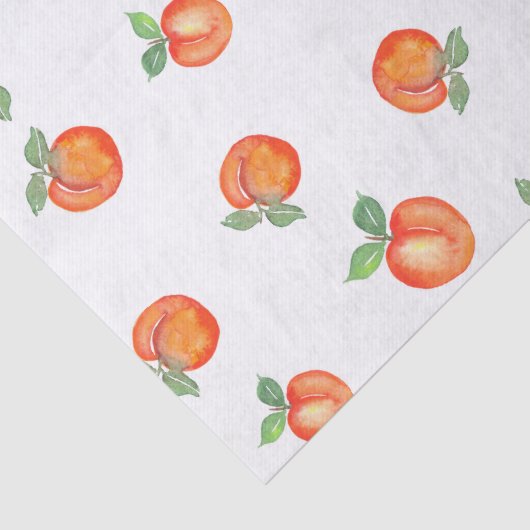 Sweet Waterverf Peach Patroon Tissuepapier (Detail)