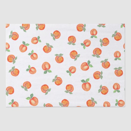 Sweet Waterverf Peach Patroon Tissuepapier (Voorkant)