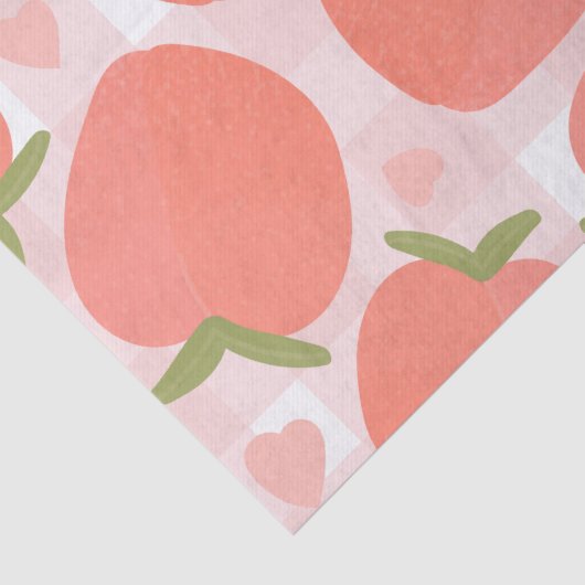 Sweet Waterverf Peach Patroon Tissuepapier (Detail)
