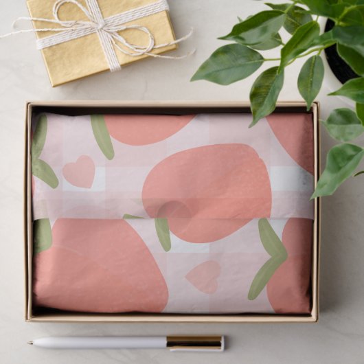 Sweet Waterverf Peach Patroon Tissuepapier (Geschenk)