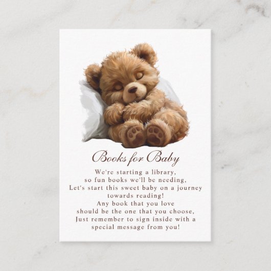 Sweet Waterverf Plush Teddy Bear Boeken voor Baby Informatiekaartje (Voorkant)