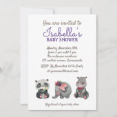 Sweet Waterverf Safari Animals Baby shower Kaart (Voorkant)