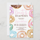 Sweet waterverf schattige donuts baby shower kaart (Voorkant)