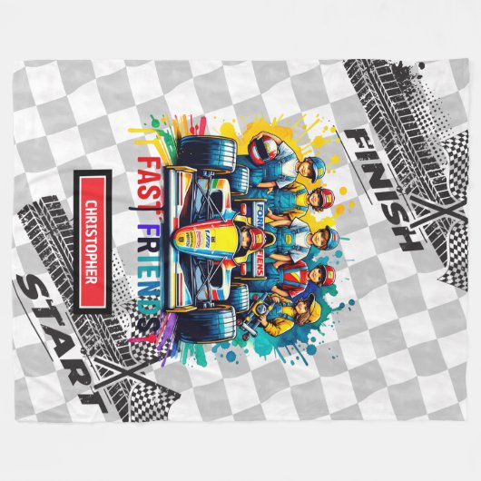 Sweet Waterverf Sport Car Racing Boy Blanket Fleece Deken (Voorkant (Horizontaal))
