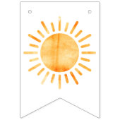 Sweet Waterverf Sun Happy Birthday Vlaggetjes (Eerste vlag)