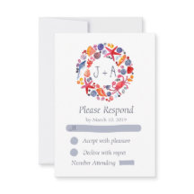Sweet Waterverf Zee Krans Strand Wedding RSVP