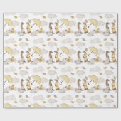 Sweet Weasels Umbrellas, Regenwolken, Bloemen Cadeaupapier (Vlak)