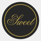 "Sweet" Weddenschap Sticker - Black Gold (Voorkant)