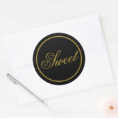 "Sweet" Weddenschap Sticker - Black Gold (Envelop)