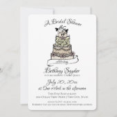 Sweet Wedding Cake Vrijgezellenfeest Kaart (Voorkant)