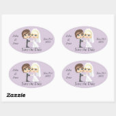 Sweet Wedding Day Ovale Sticker (Vel)