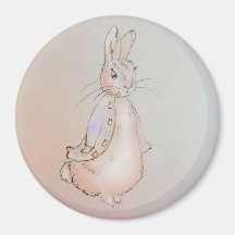 Sweet Wee Rabbit (in pastel) koelkastmagneet op ma