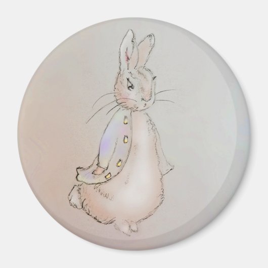 Sweet Wee Rabbit (in pastel) koelkastmagneet op ma Magneet (Voorkant)