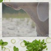 Sweet Weimaraner Dog Profile Theedoek (Gevouwen)