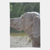 Sweet Weimaraner Dog Profile Theedoek (Verticaal)