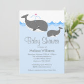 Sweet Whale Baby Shower-uitvindingen Kaart (Staand voorkant)