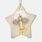 Sweet Whimsical Angel - kerstversiering Keramisch Ornament (Links)