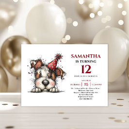 Sweet whimsical animals party kids birthday invite kaart