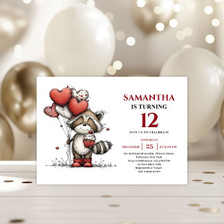 Sweet whimsical animals print kids birthday invite kaart